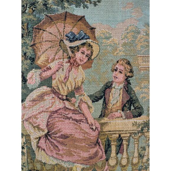 1930's French Woven Tapestry Purse with Orchestra Ticket Stub from 1970 - Picture 3 of 15